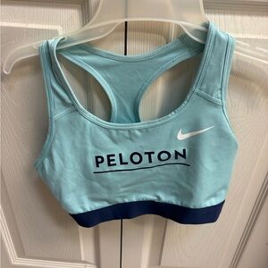 Nike Light Teal Sports Bra with Navy Band